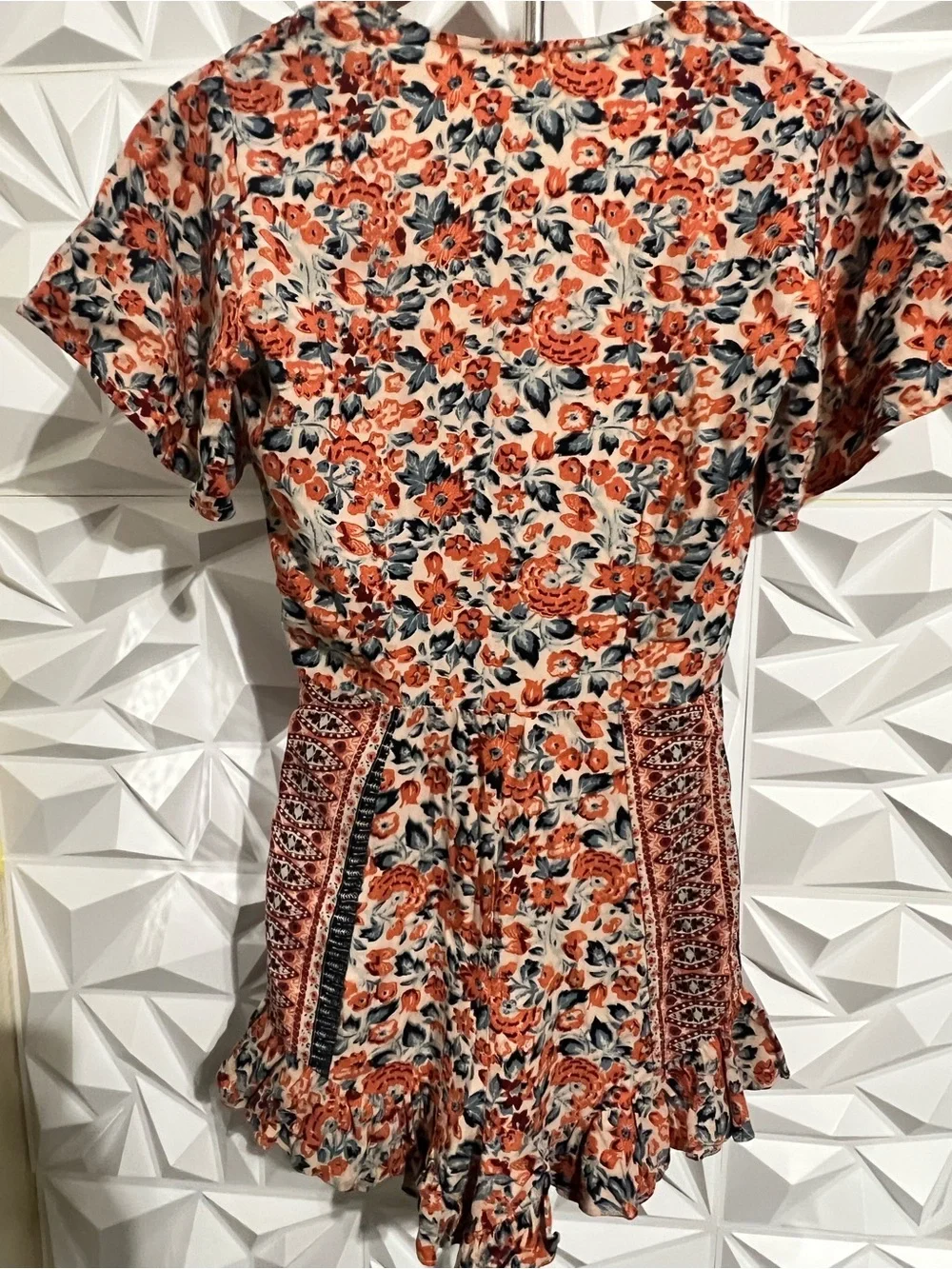 Free People Surf Date Sexy Floral Romper Festival One Piece Size Small - Picture 12 of 15